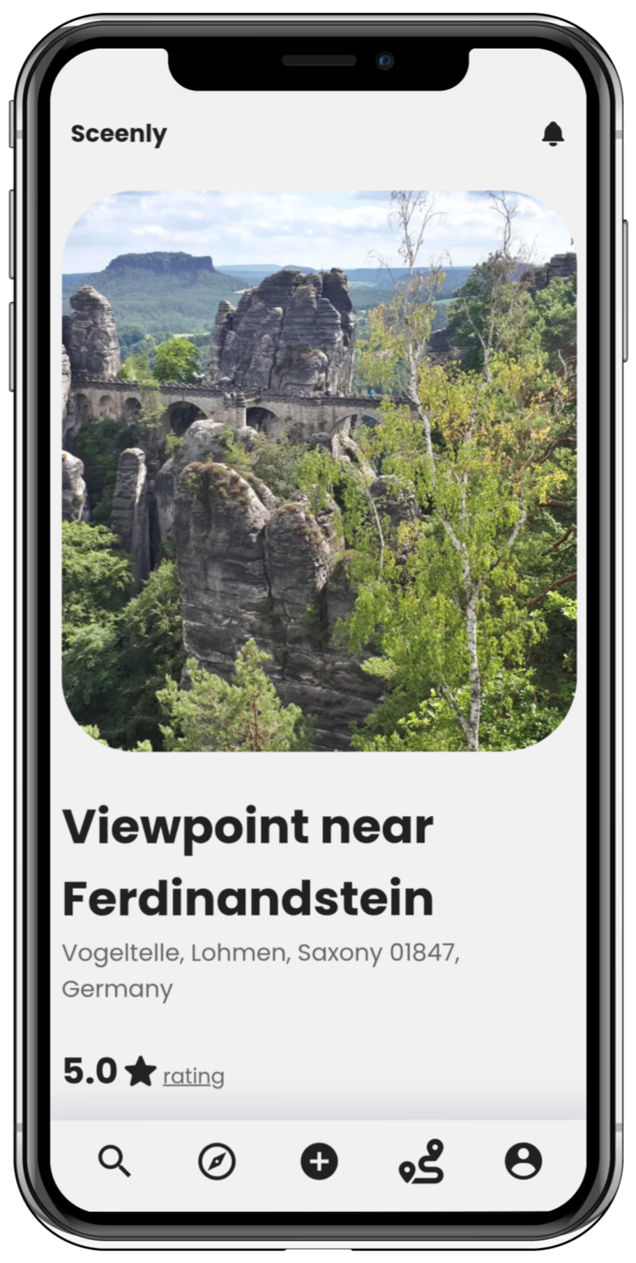 Screenshot of a location page.